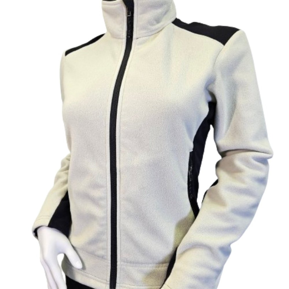 White REI Polar Tech Zip-Up Coat